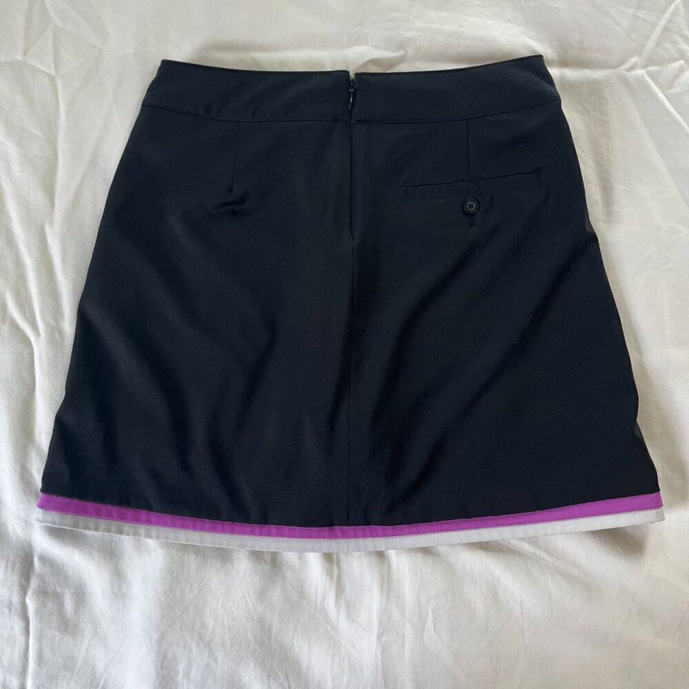 Lady Hagen Black White Purple Golf Tennis Skirt Built In Shorts | Size 2 - Picture 4 of 5
